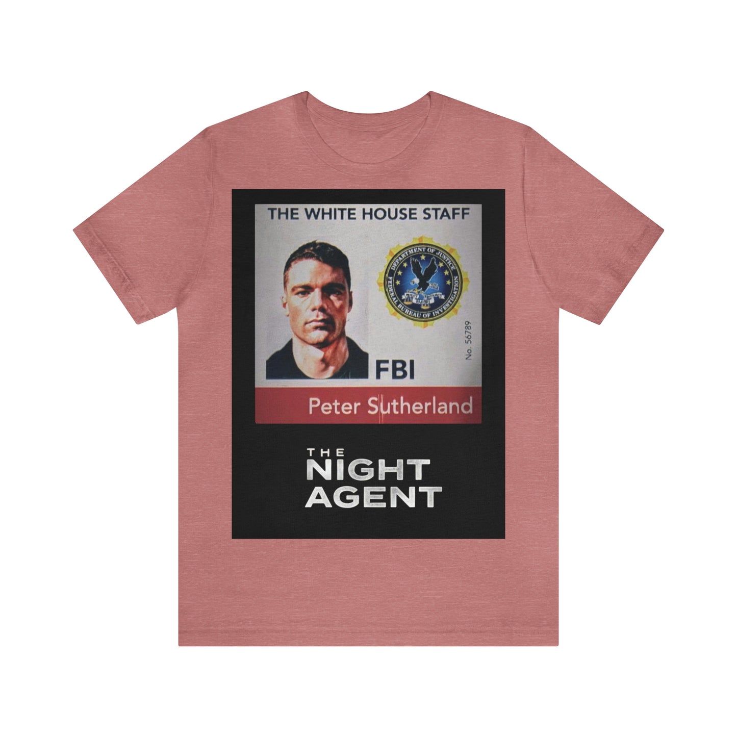 The Night Agent T-shirt(ships from EU)Large Black White House Badge Soft Cotton Jersey Tee(Unisex)