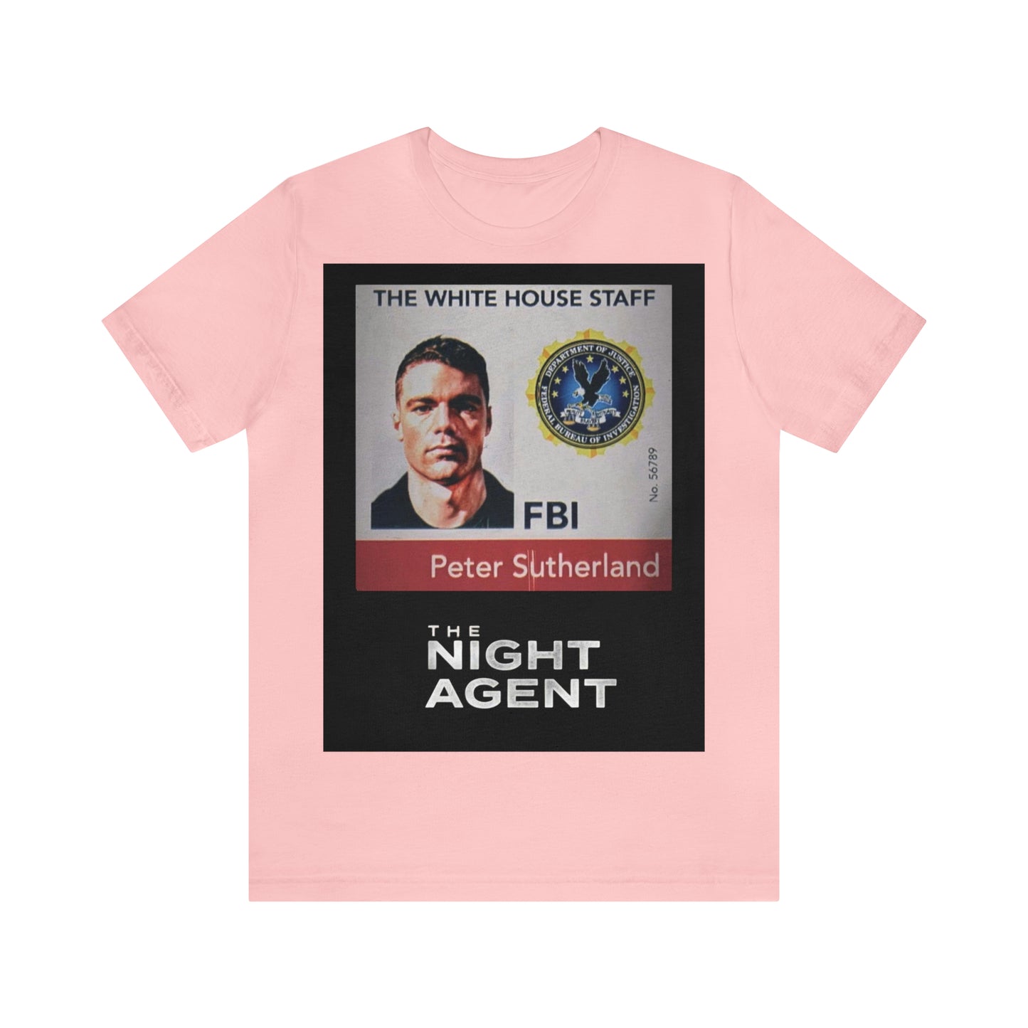 The Night Agent T-shirt(ships from EU)Large Black White House Badge Soft Cotton Jersey Tee(Unisex)