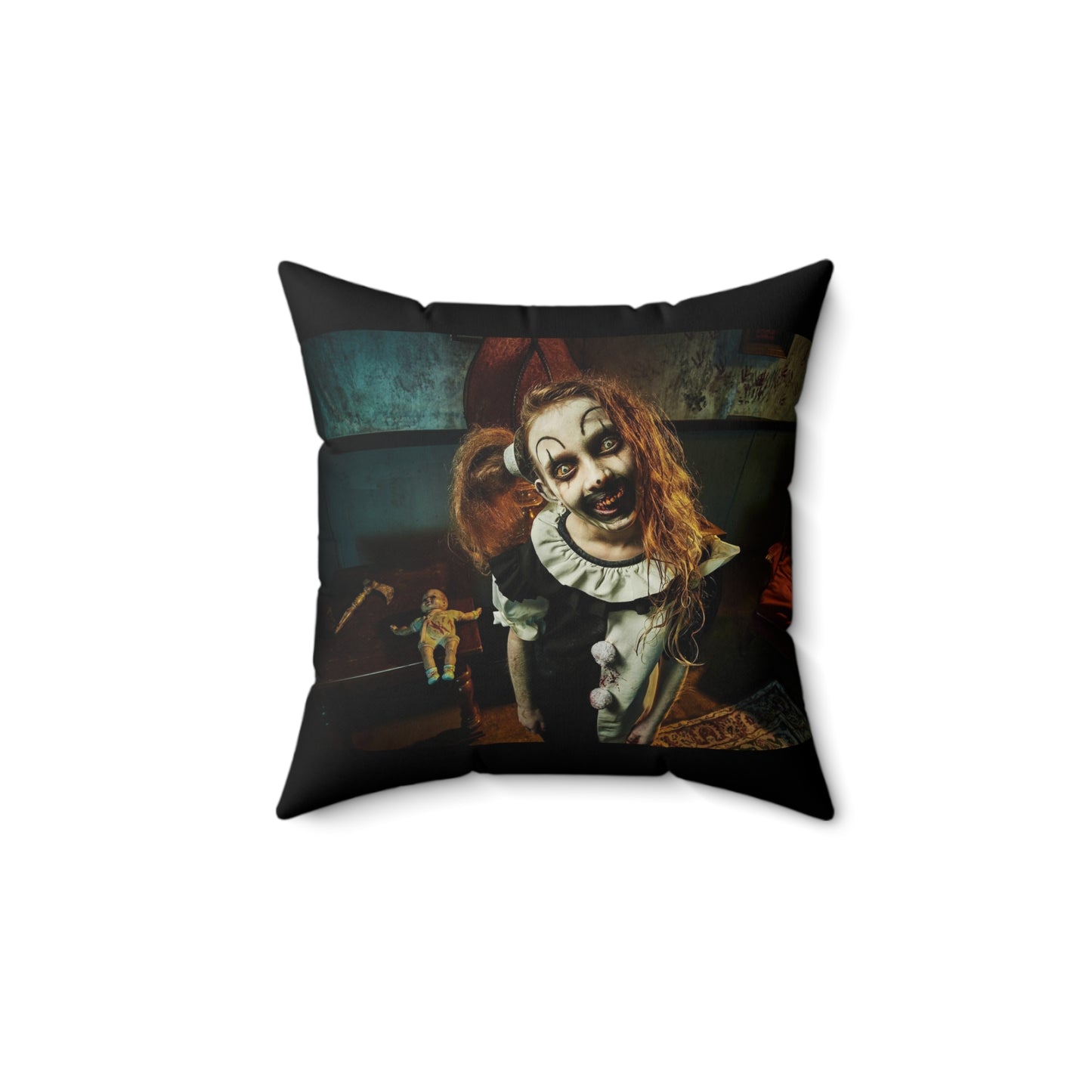 Terrifier Art the Clown Pillow(ships from USA) with the Little Pale Girl on other side