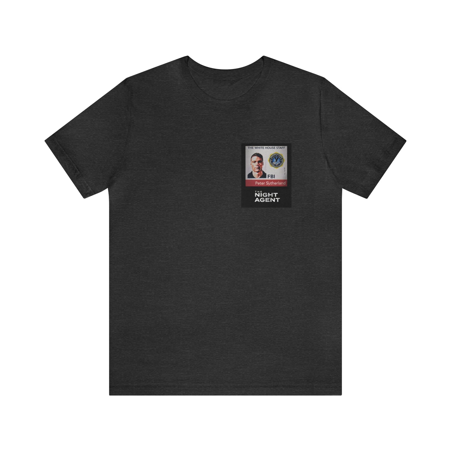 The Night Agent T-shirt(ships from USA)Black White House Badge Soft Cotton Jersey Tee(Unisex)