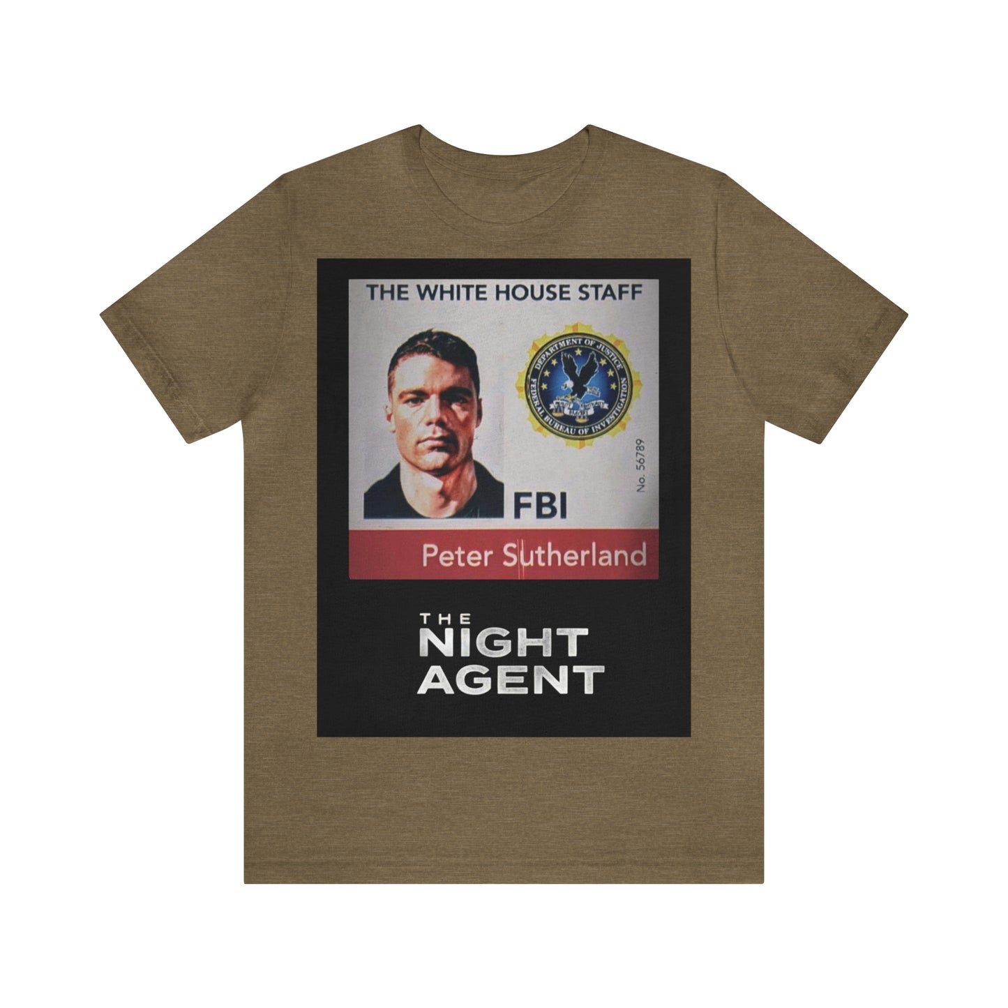 The Night Agent T-shirt(ships from EU)Large Black White House Badge Soft Cotton Jersey Tee(Unisex)