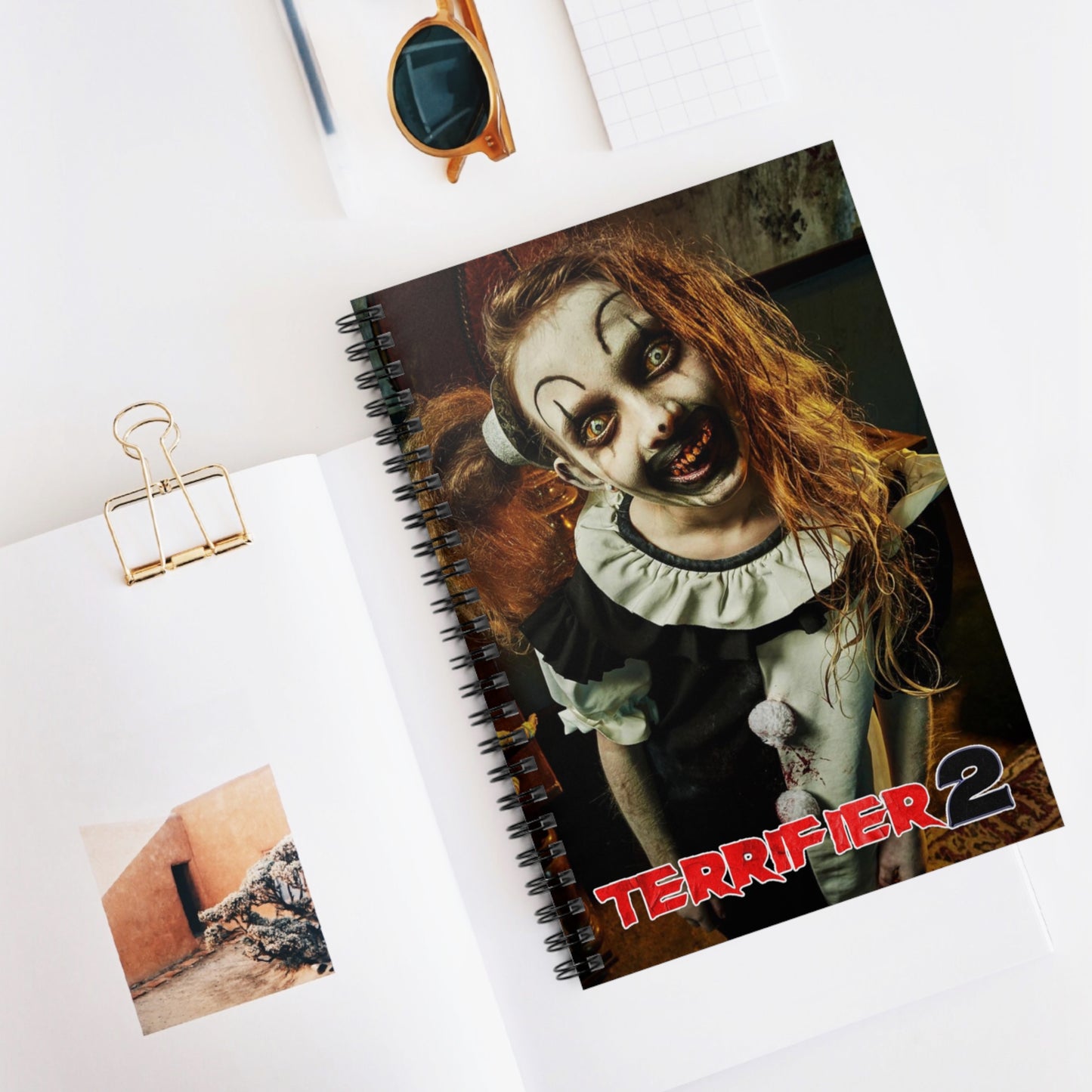 Terrifier the Little Pale Girl Notebook(ships from USA) - Spiral Ruled Line Journal