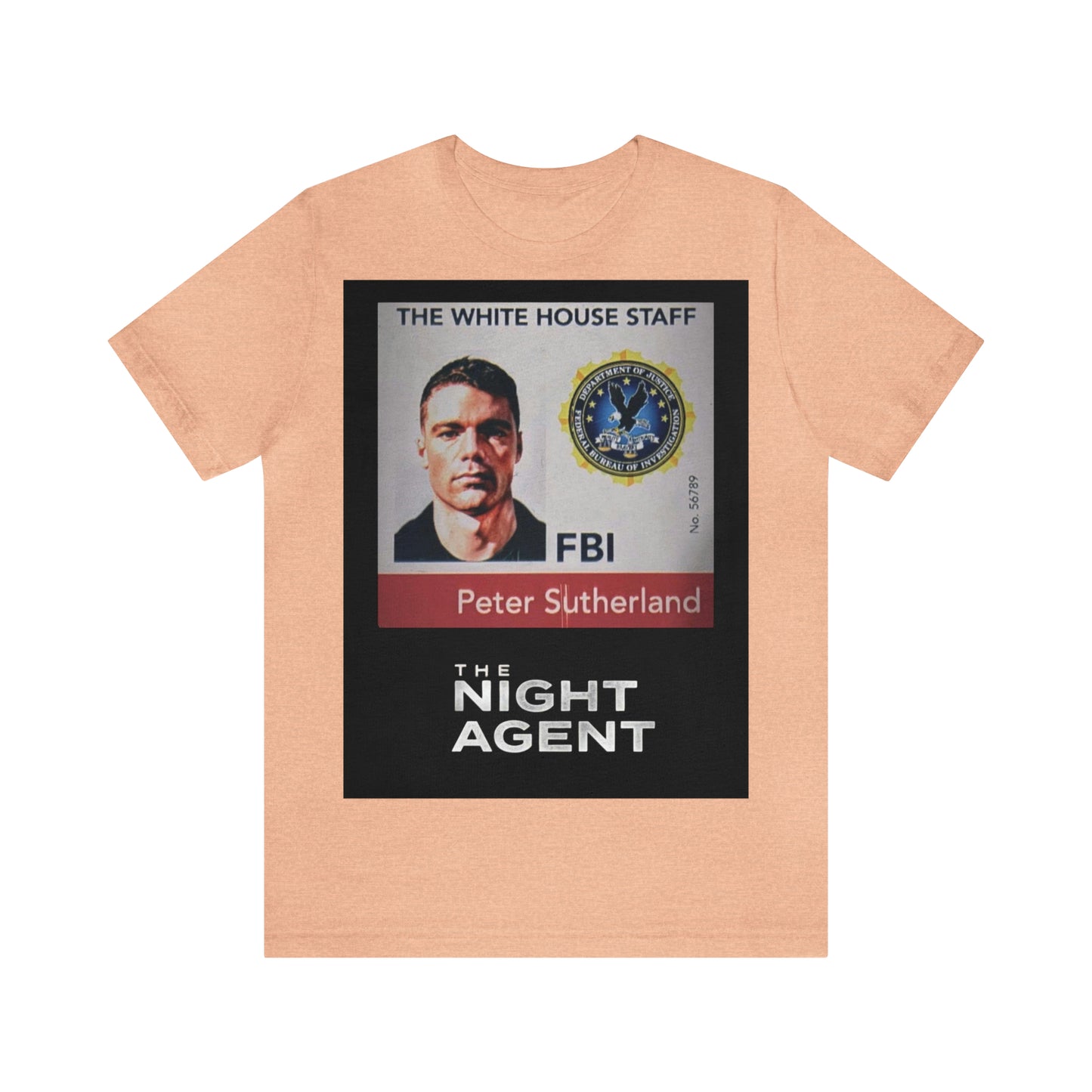 The Night Agent T-shirt(ships from EU)Large Black White House Badge Soft Cotton Jersey Tee(Unisex)