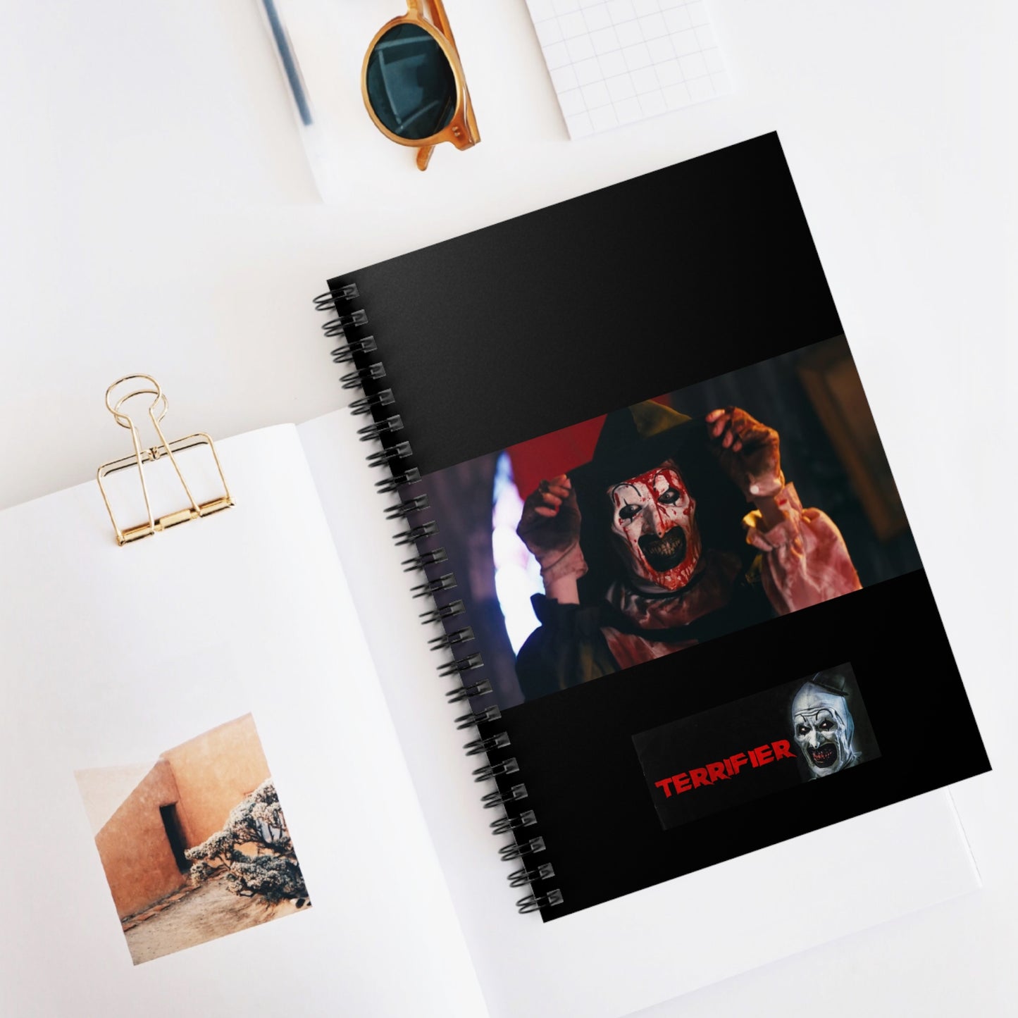 Terrifier Art the Clown Notebook(ships from USA) - Spiral Ruled Line Journal