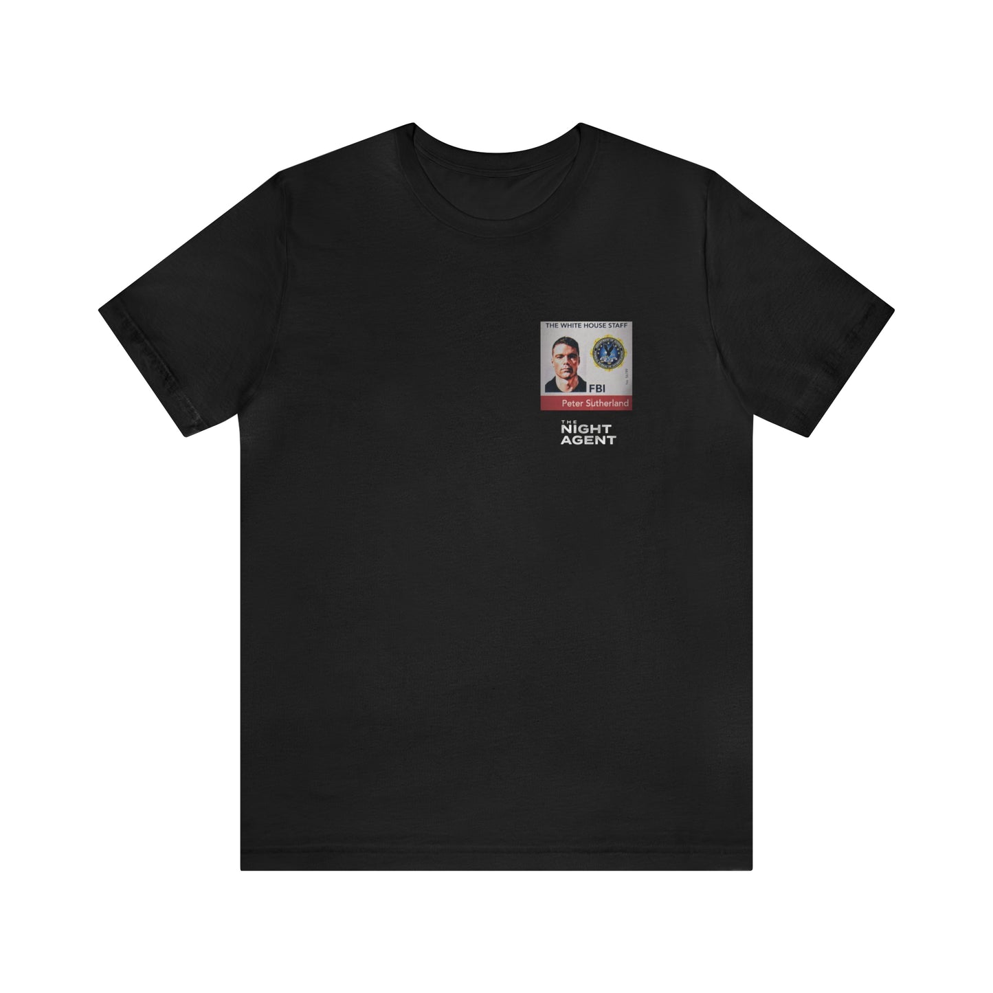 The Night Agent T-shirt(ships from USA)Black White House Badge Soft Cotton Jersey Tee(Unisex)