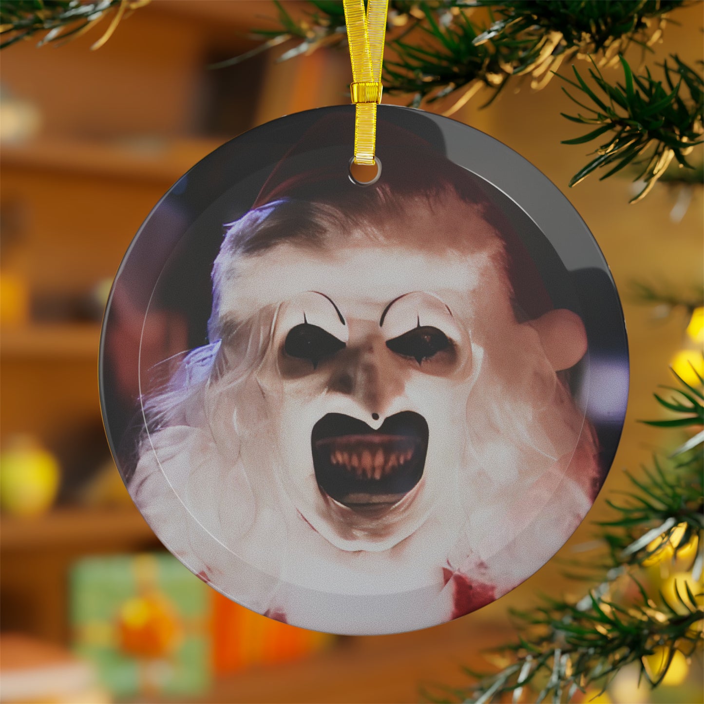 Terrifier 3 Glass Ornament Art 'Santa' the Clown