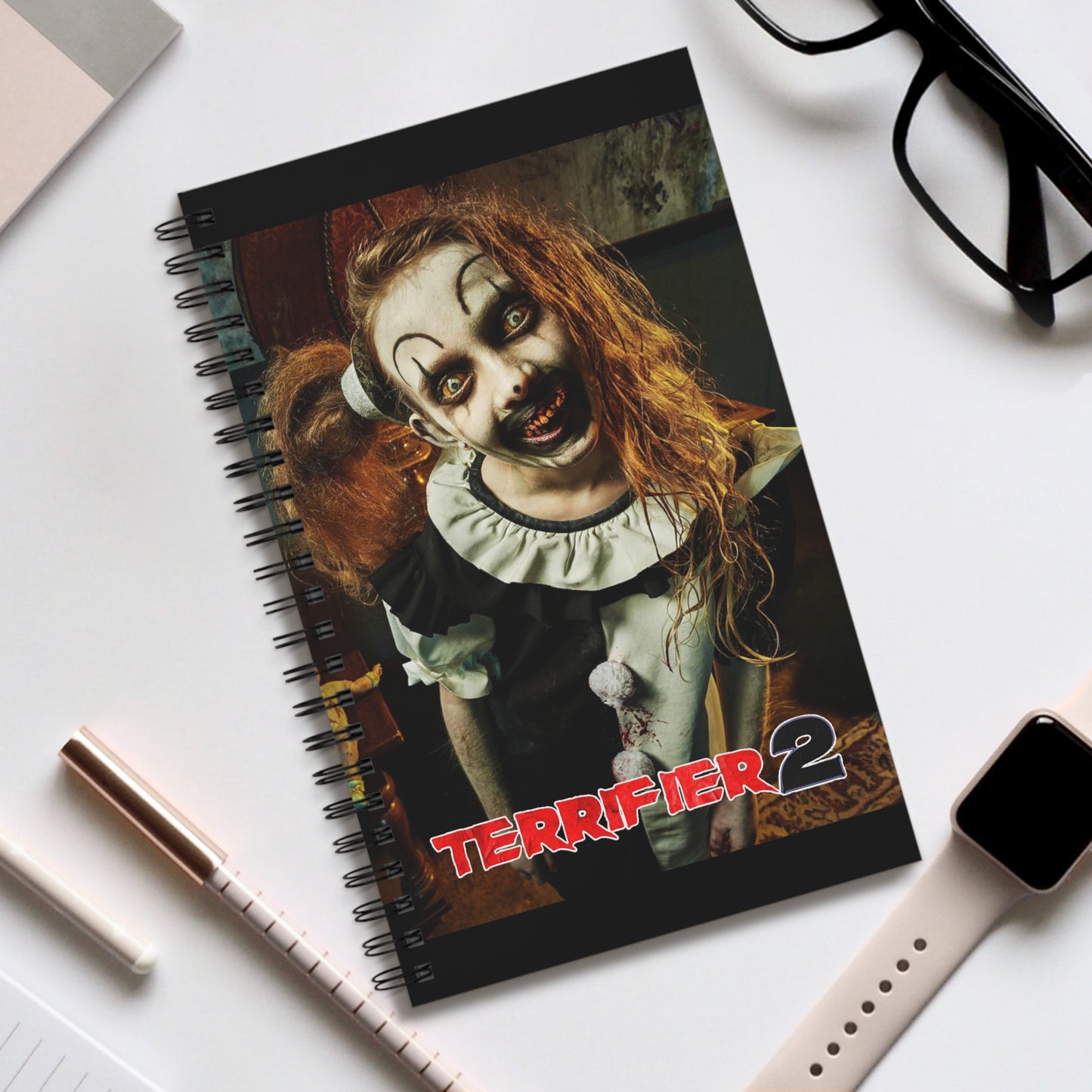 Terrifier the Little Pale Girl Notebook(ships from EU) - Spiral Ruled Line Journal