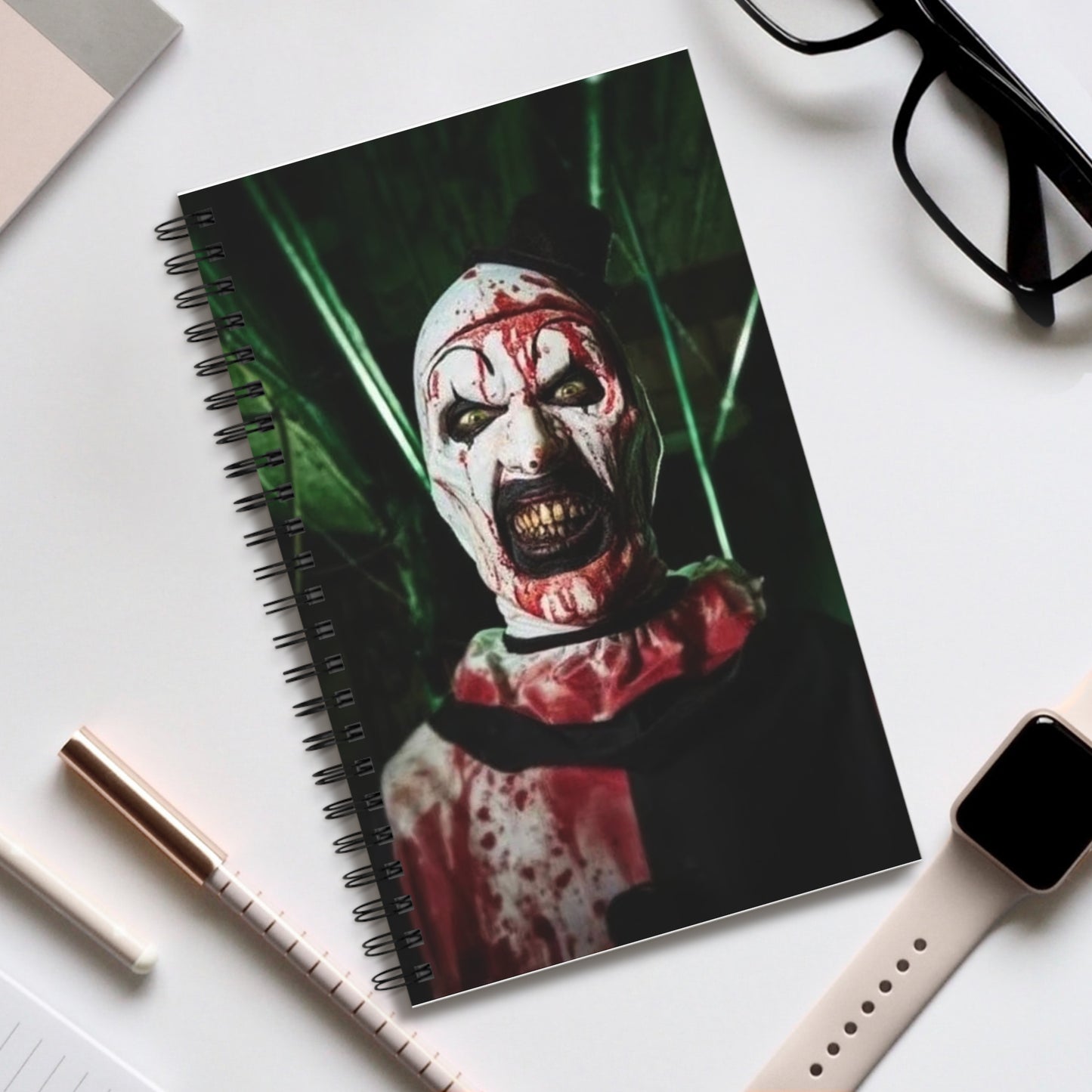 Terrifier Art the Clown Notebook(ships from EU) - Spiral Ruled Line Journal