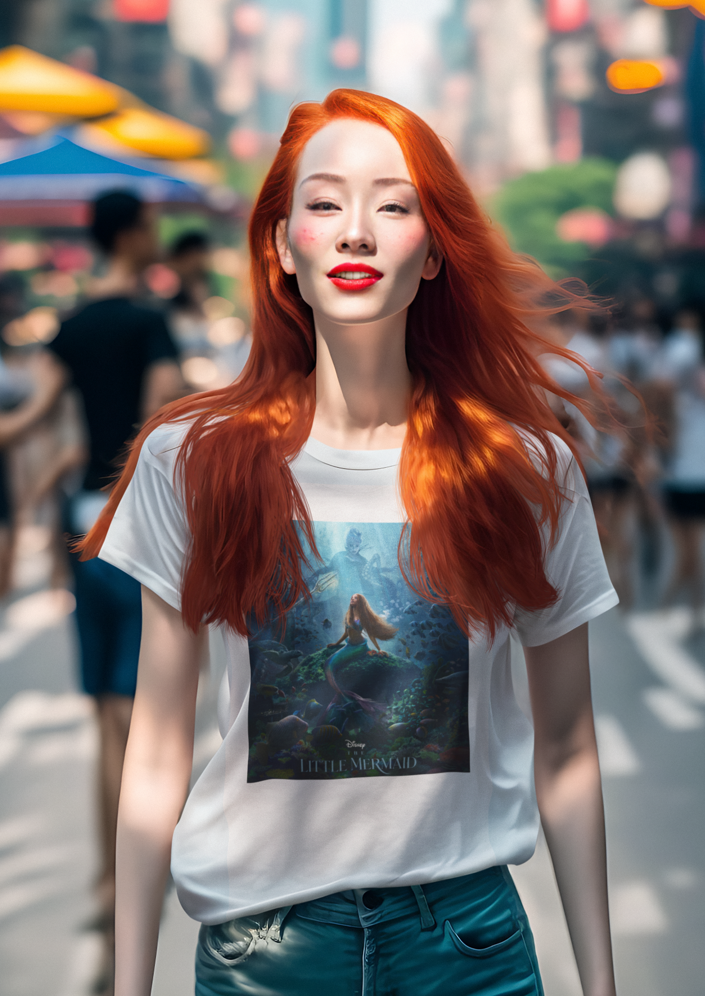 The Little Mermaid t-Shirt(ships from EU) Soft Cotton Jersey Short Sleeve Tee(Unisex)