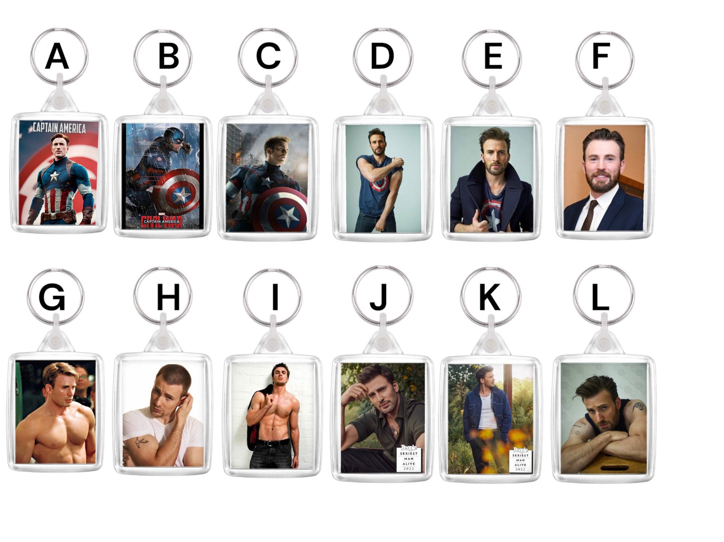 Create your own Chris Evans keychain