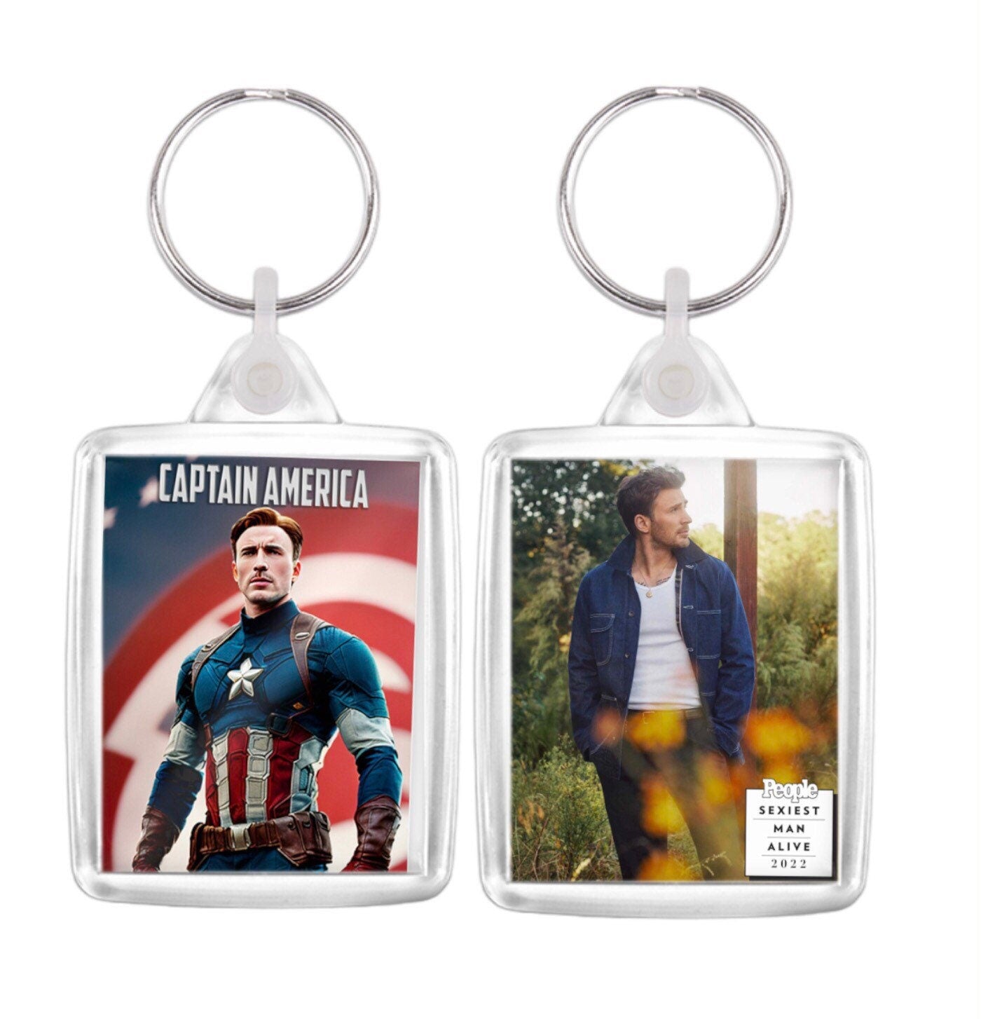 Chris Evans Captain America keychain