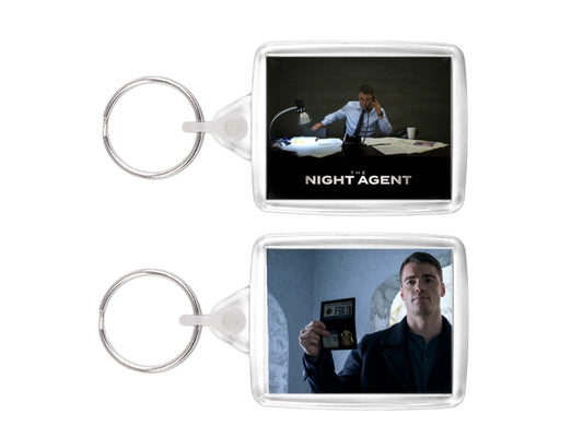 The Night Agent action room keychain