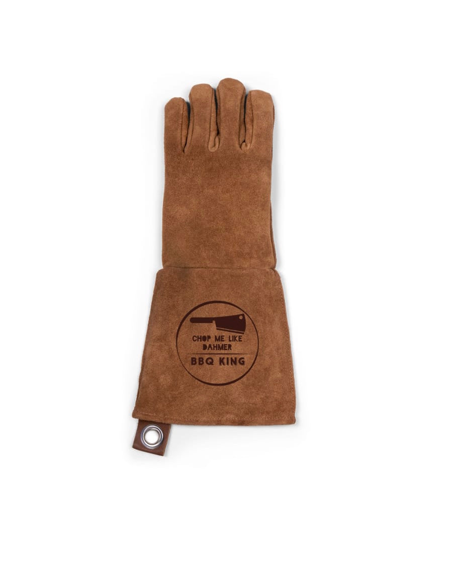 Jeffrey Dahmer Leather BBQ - oven gloves 'Grill me like Dahmer' or 'Chop me like Dahmer'