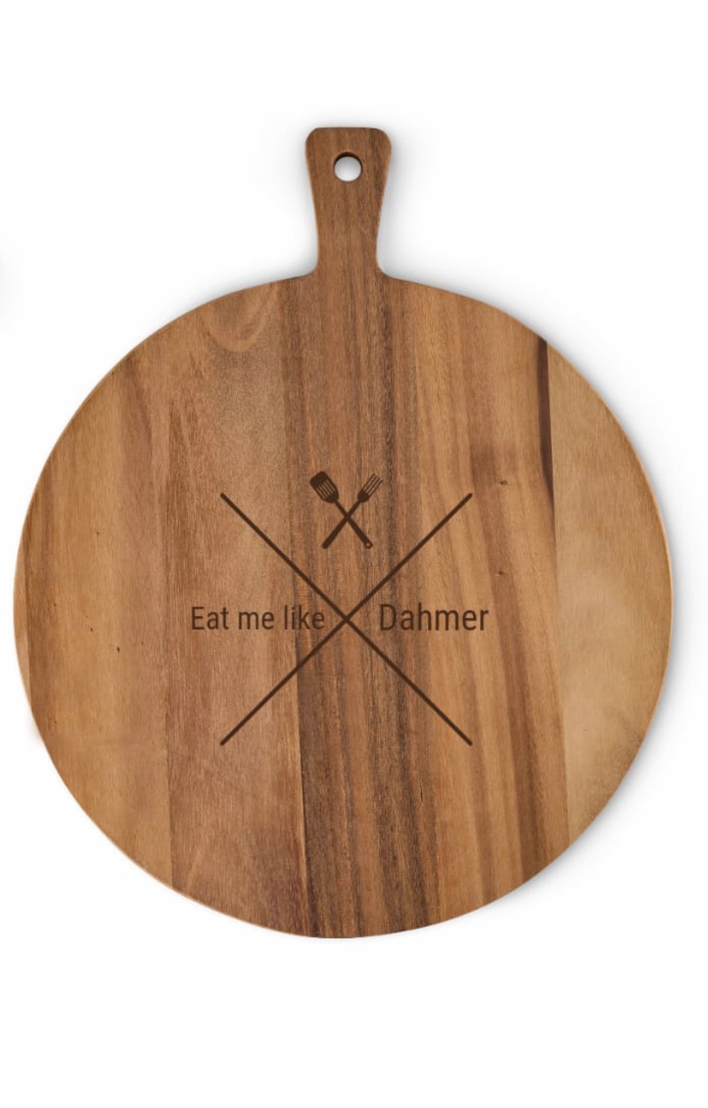 Jeffrey Dahmer serving platter - Teak - Eat me like Dahmer BBQ collectable