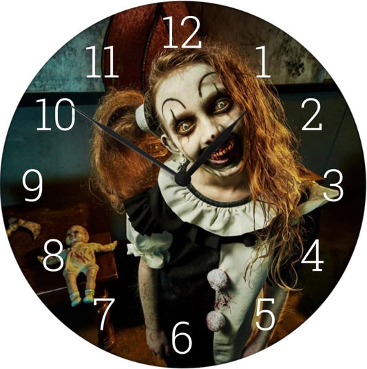 Terrifier the Little Pale Girl Wall Clock